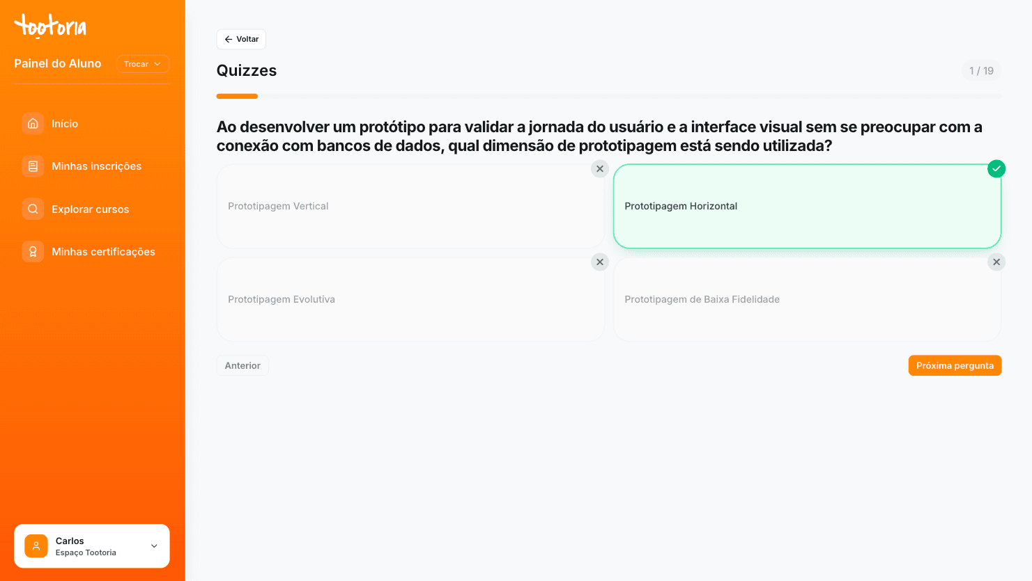 Quizzes adaptativos
